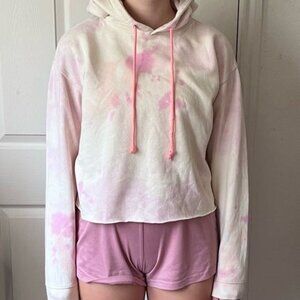 Wild Fable cropped tie-dye hoodie